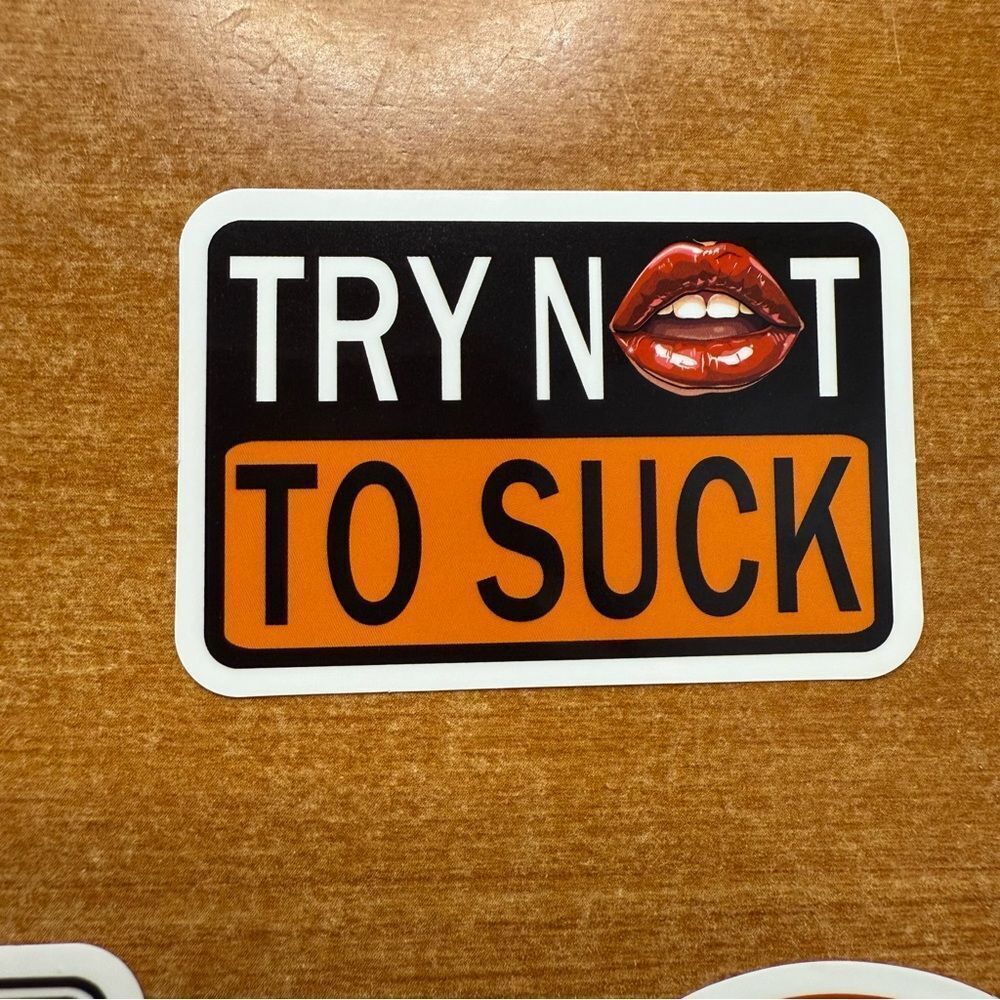 Bold Orange and Black Motivational Sticker‎